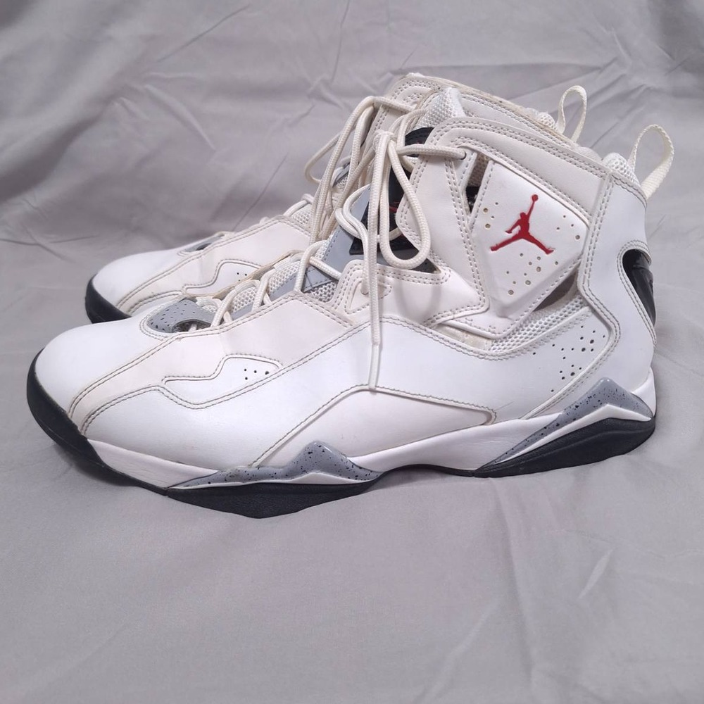 Nike Jordan True‎ Flight Sz 13 High Top Basketball Shoes White Cement Sneakers